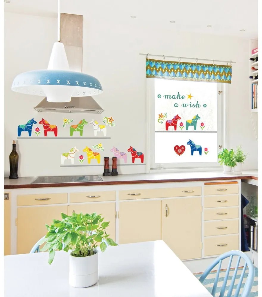 Autocolant Fanastick Small Colorfull Horses