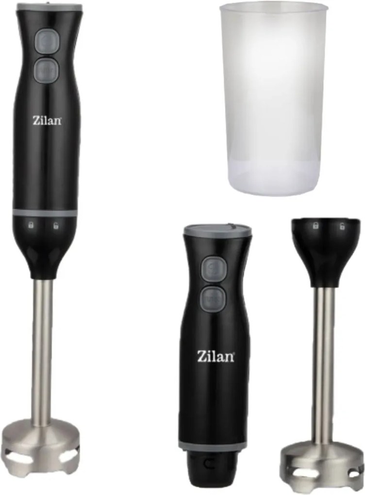 Mixer vertical Zilan ZLN5237 Negru, pahar gradabil inclus, putere 250W, doua viteze