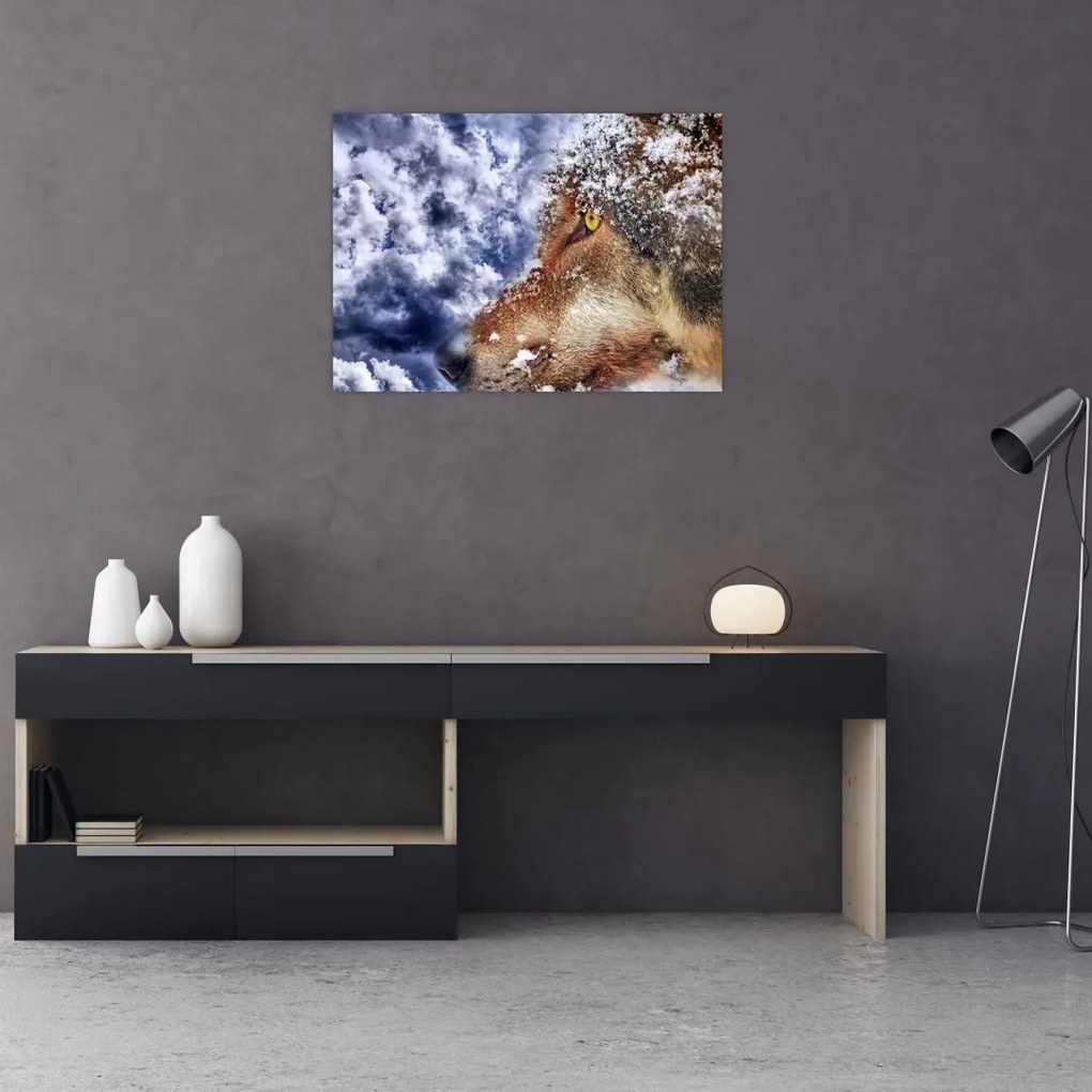 Tablou cu lup (70x50 cm)