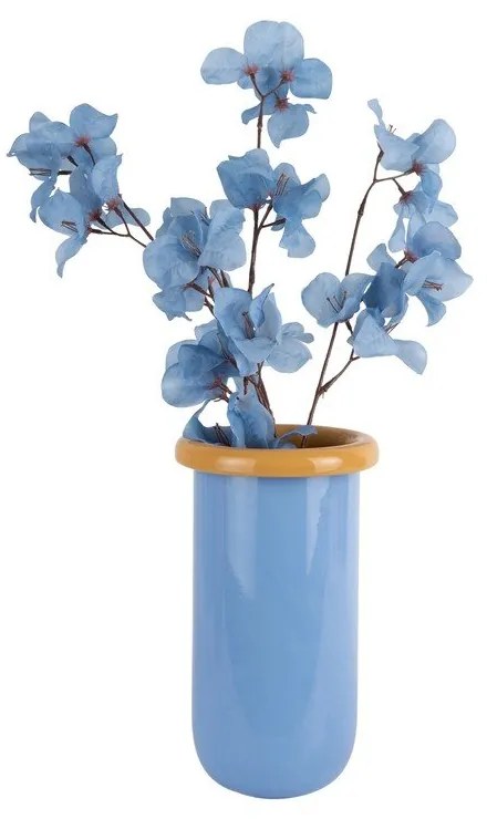 Vază albastră din sticlă (înălțime 25 cm) Plegado – PT LIVING