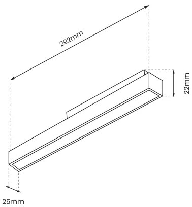 Corp de iluminat LED pentru sistem pe șine MAGNETIC TRACK 1xLED/12W/48V