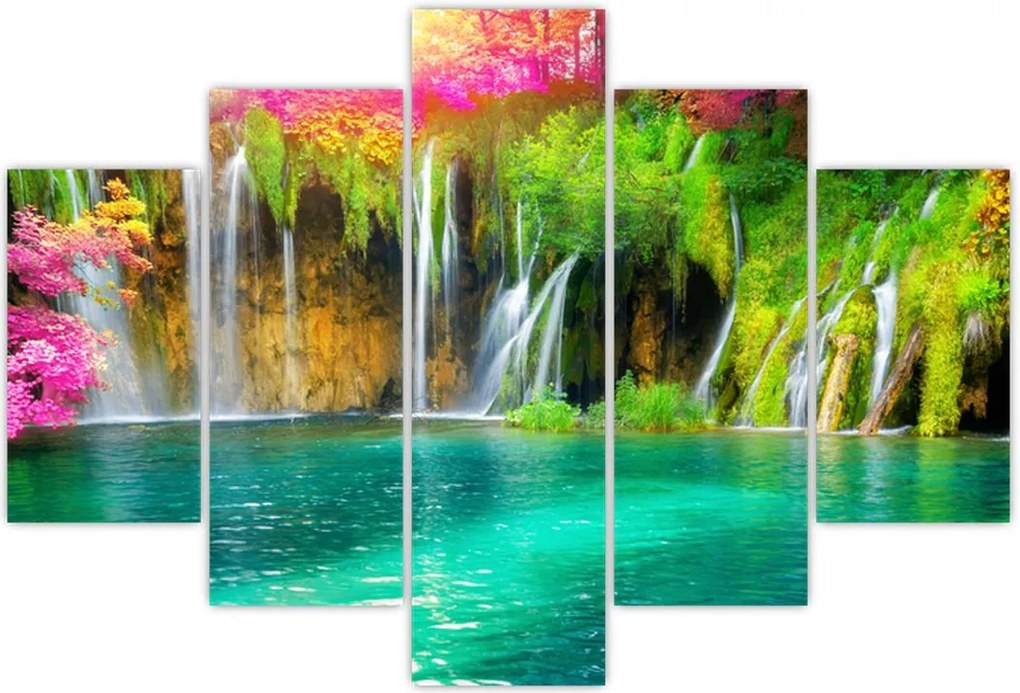 Tablou - Cascada, Lacurile Plitvice, Croația (150x105 cm)