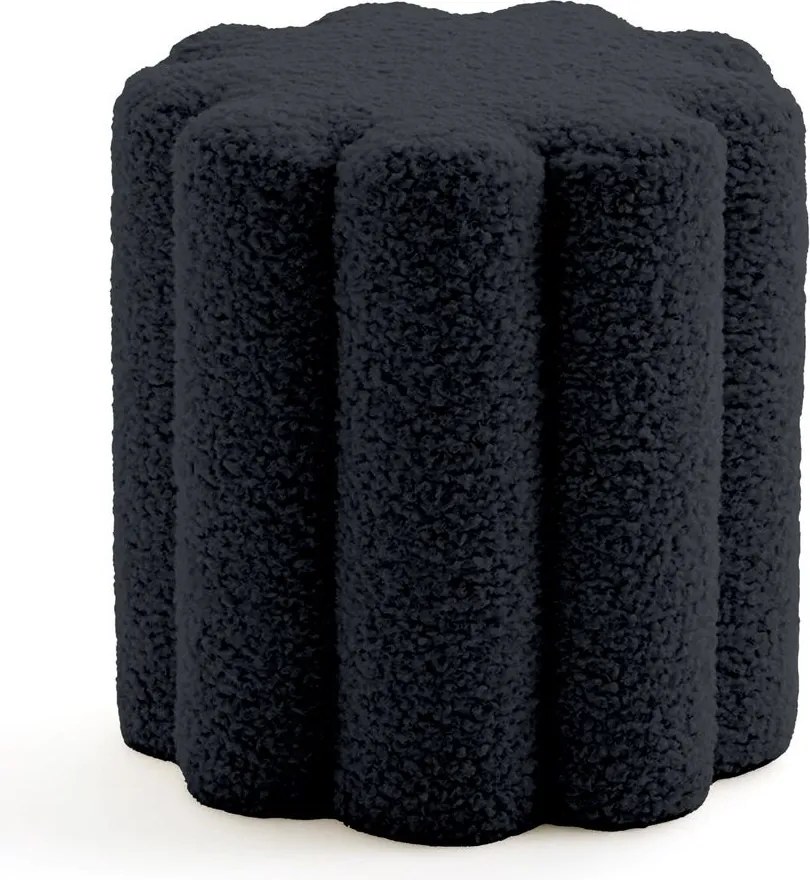 Pouf decorativ Bouclé, 38 x 40 cm, MOKA