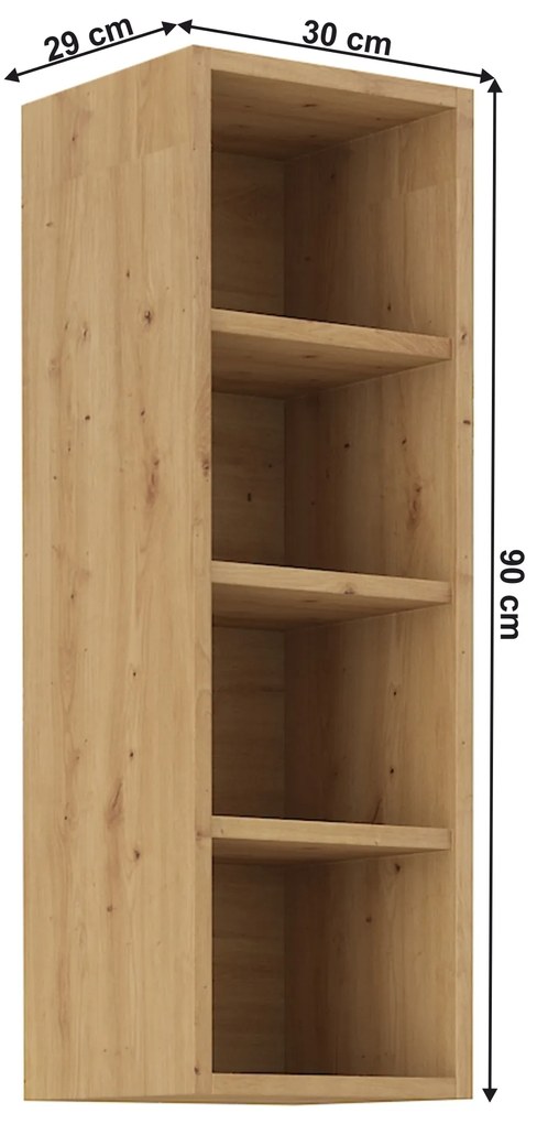 Raft de bucătărie superioară Lesana 2 (stejar artizanal) 30 G-90 OTW. 1063987