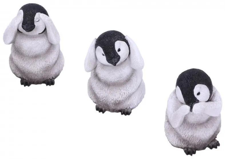 Set statuete Trei pinguini intelepti 9 cm