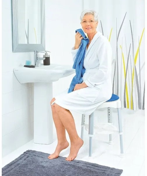 Ridder - Scaun rotativ 58x35,5 cm, albastru/alb