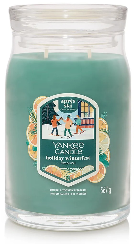 Yankee Candle Lumânare parfumată mare Signature Holiday Winterfest, 567 g, L