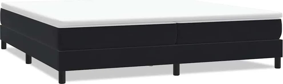 vidaXL Pat cu arcuri fără saltea negru 200x210 cm catifea