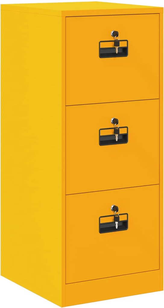vidaXL Dulap pentru Fișiere cu sertar Galben muștar 44 x 50 x 106.5 cm