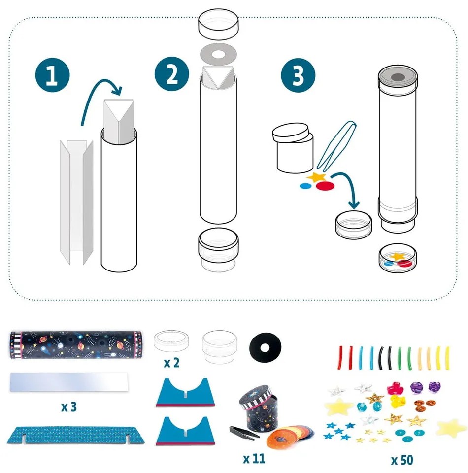 Set DIY binoclu Djeco Universe