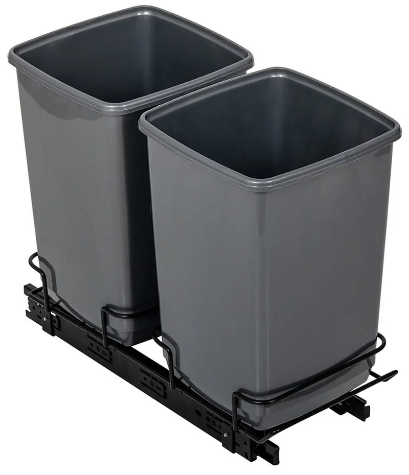 Coșuri de gunoi din plastic cu 2 recipiente de 20 l - Addis