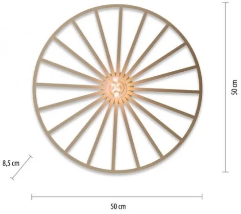 Plafonieră JUST LIGHT. 15636-60 SPIKE 1xE27/40W/230V d. 50 cm alamă