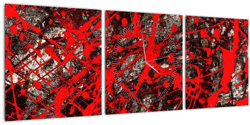 Tablou - Abstracție expresivă (cu ceas) (90x30 cm)