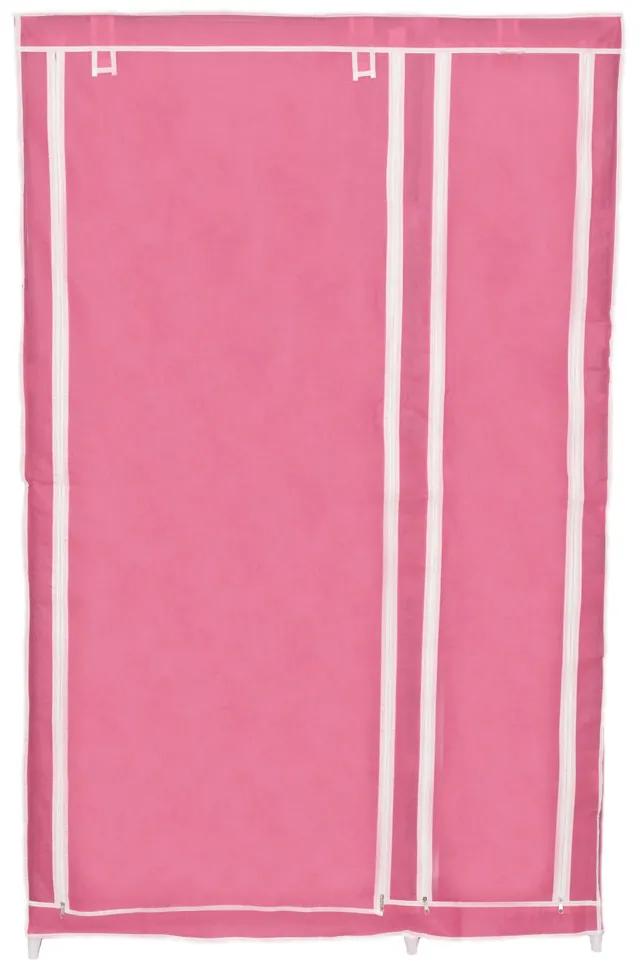 Dulap textil pentru haine, roz, 110x175 cm