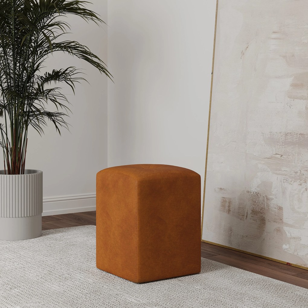 Taburet Tapitat Talin, Arama, Stofa, L 35 x l 35 x H 45 cm
