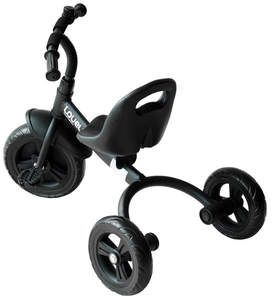 Tricicleta cu claxon si roti ajutatoare din fier si plastic 74x49x55cm negru HOMCOM | Aosom RO