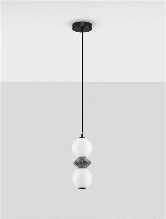 Pendul LED decorativ ceramic Gri, Alb, PALLINA