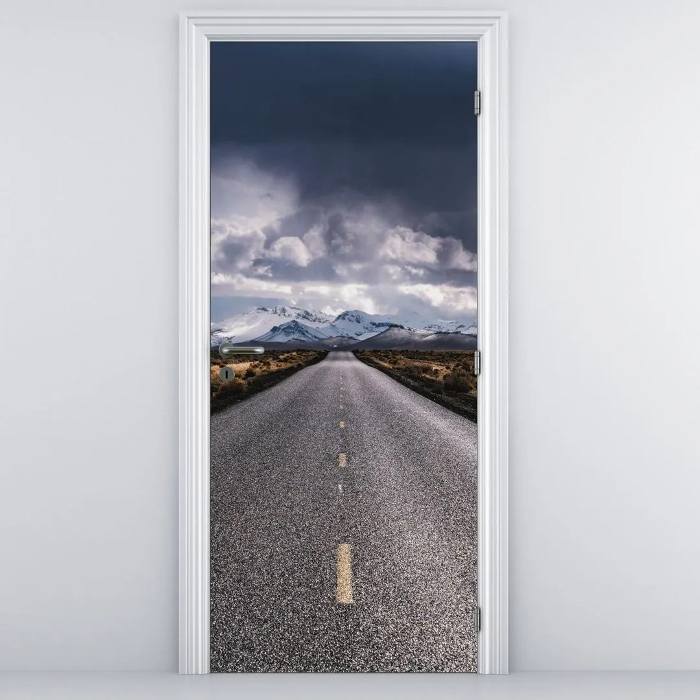 Fototapet pentru ușă - Drum în deșert (95x205cm)