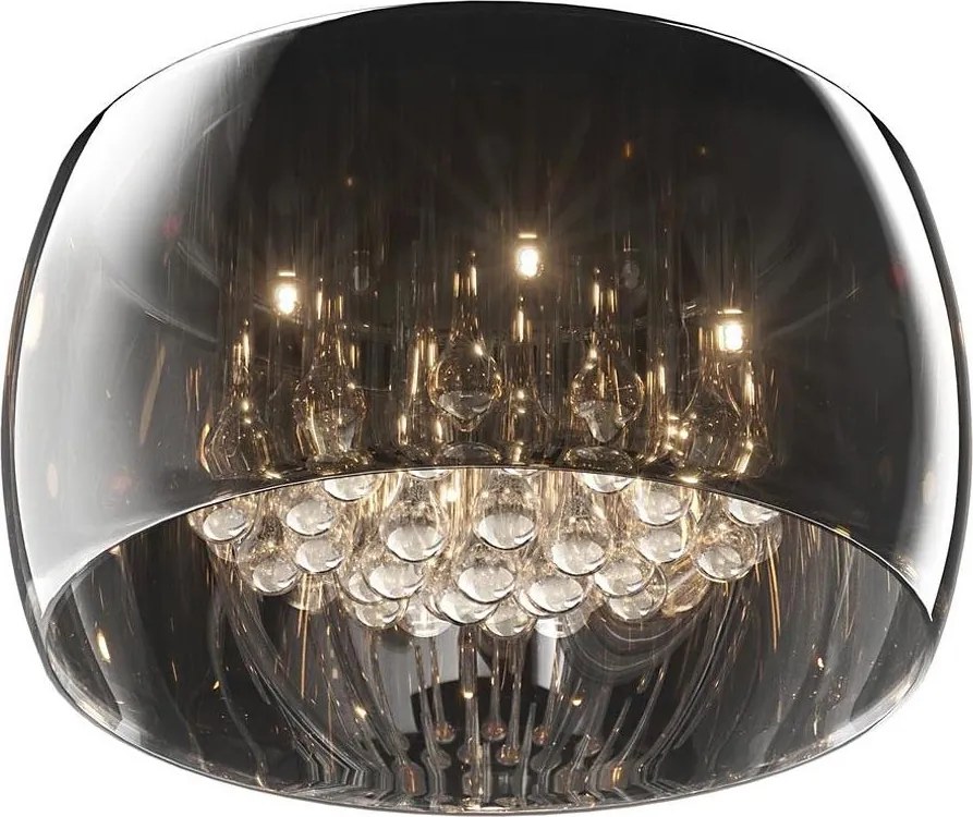 Sticlă de schimb universală CRYSTAL, JEWEL G9, Ø 40 cm, gri fumuriu