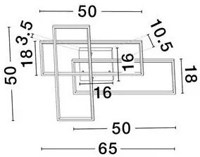 Aplica de perete sau tavan design geometric Alis alb