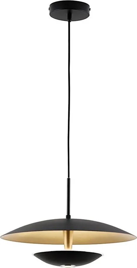 Pendul LED pe cablu MONICA LED/16W/230V negru/auriu