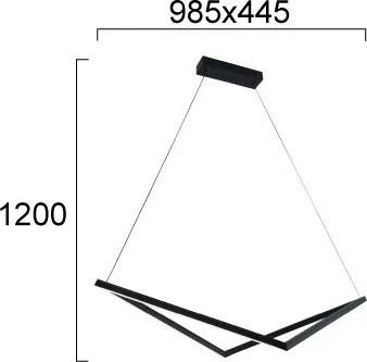 Lustră LED suspendată pe cablu ISLA LED/32W/230V, neagră