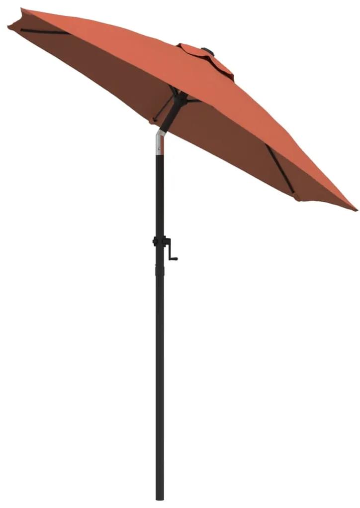 Umbrela de soare, caramiziu, 200 x 211 cm, aluminiu Terracota