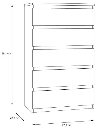 Comodă MAO cu sertare, stejar artisan