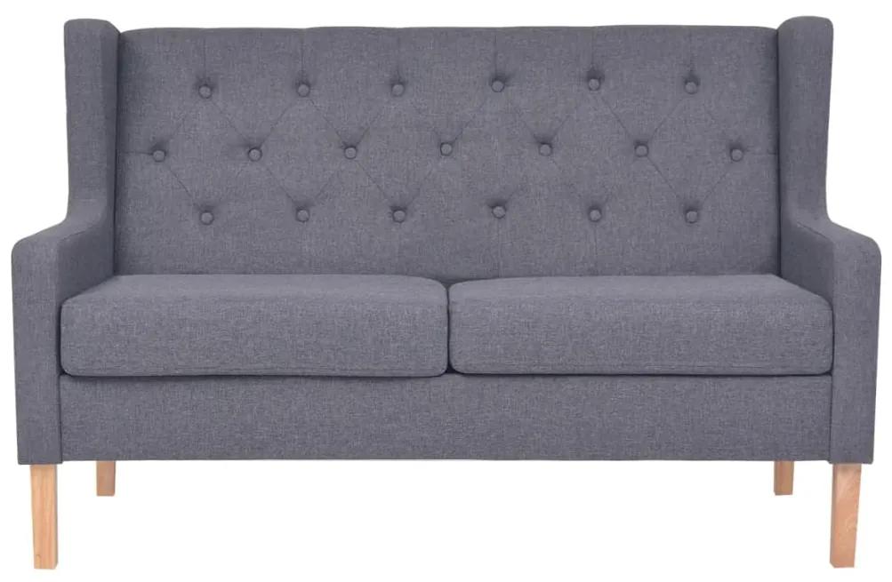 Canapea cu 2 locuri, material textil, gri Gri, Canapea cu 2 locuri