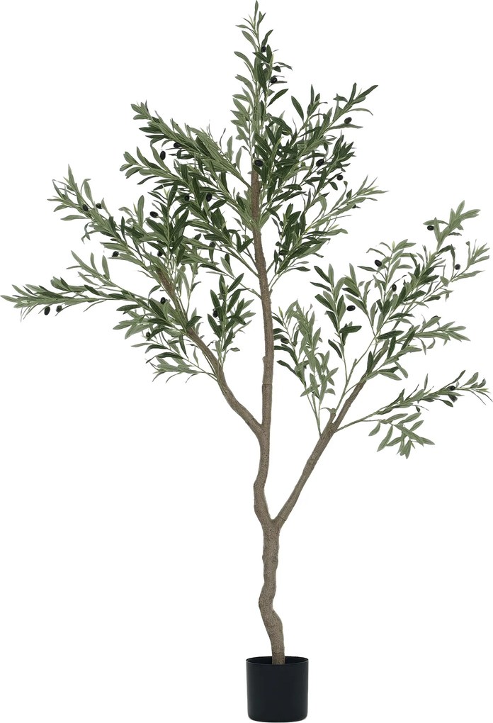 HOMCOM Măslin artificial, plantă artificială, măslin realist în ghiveci, 180 cm, plastic, verde | Aosom Romania