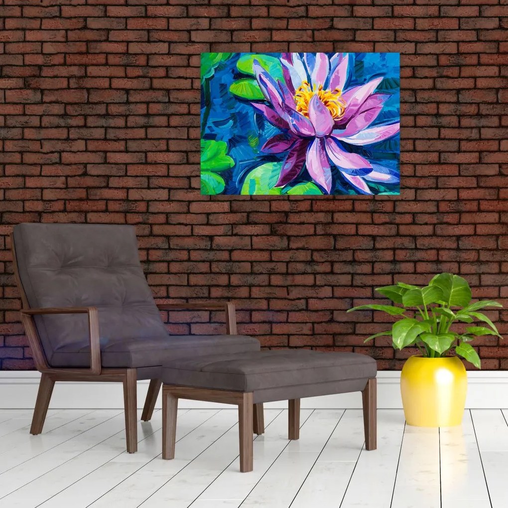 Tablou - Nufăr pe apă (70x50 cm)