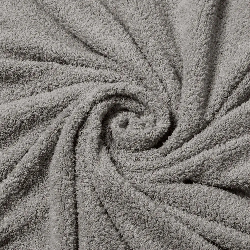 Lenjerie de pat gri antracit din micropluș/cocolino pentru pat dublu, extinsă 240x220 cm Helena – douceur d'intérieur