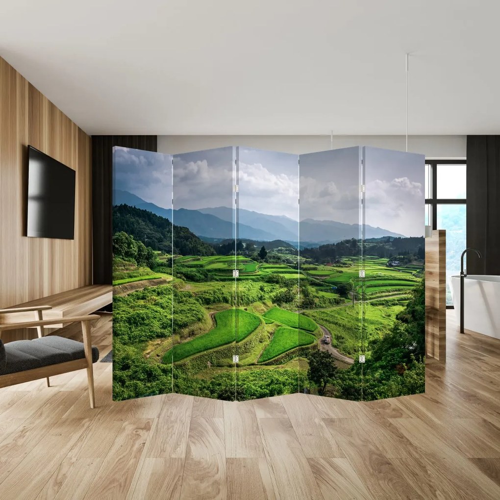 Paravan - Câmp de orez (210x170 cm)