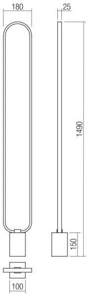 Lampadar LED dimabil Redo 01-3061 ADO LED/24W/230V alb