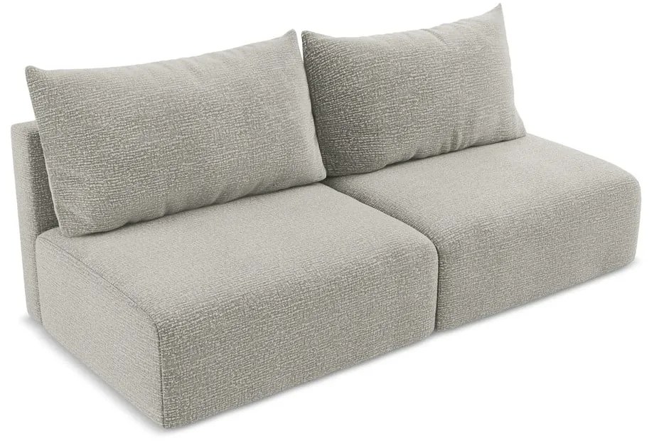 Canapea gri deschis extensibilă/cu spațiu de depozitare 216 cm Kalena – Makamii