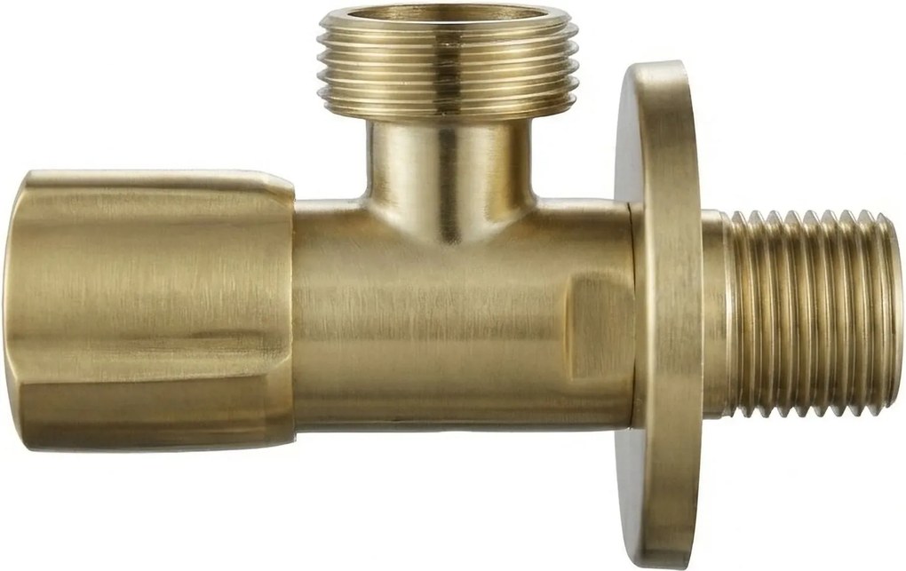 Robinet colțar 02 1/2" x 3/4" Brush Gold