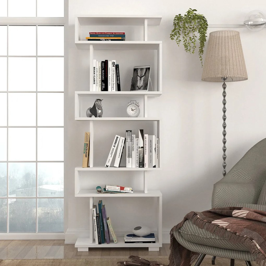 Bloc de bibliotecă alb