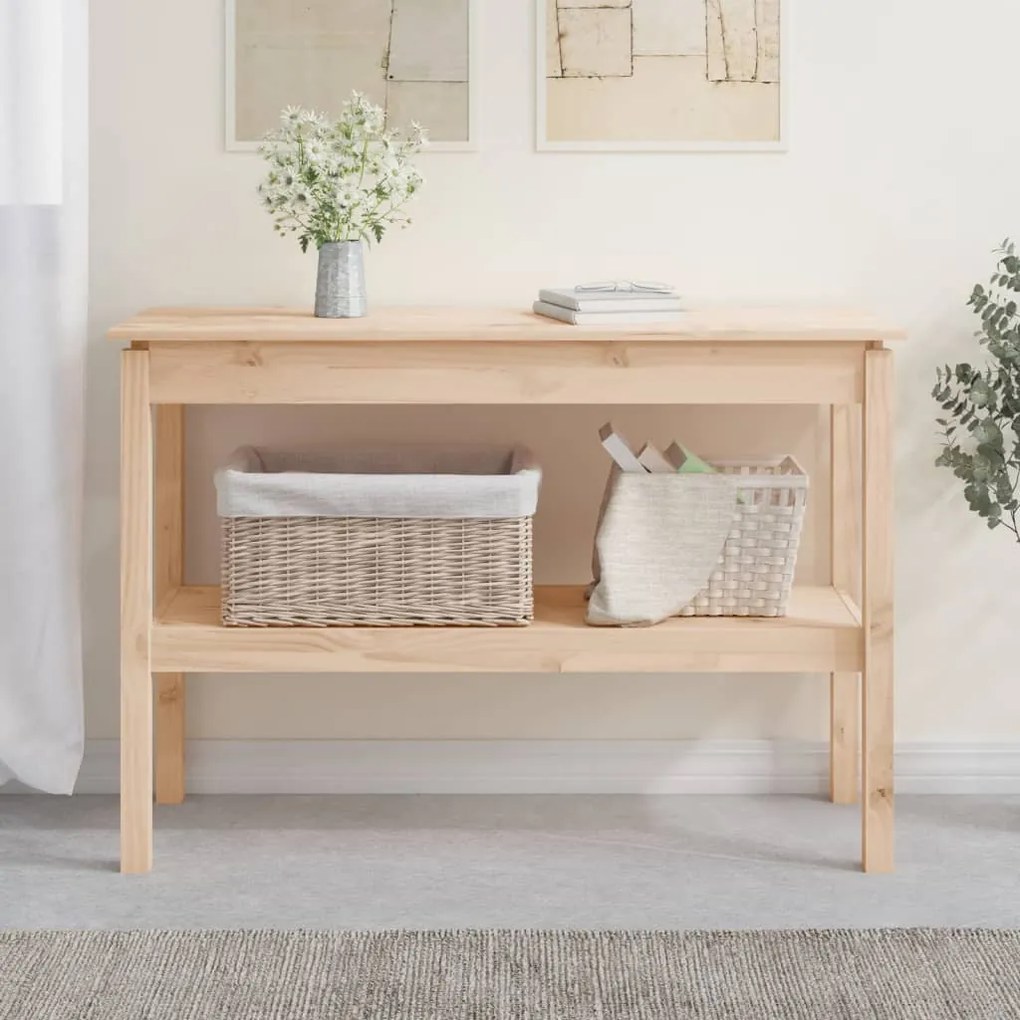 vidaXL Masă consolă, 110x40x75 cm, lemn masiv de pin