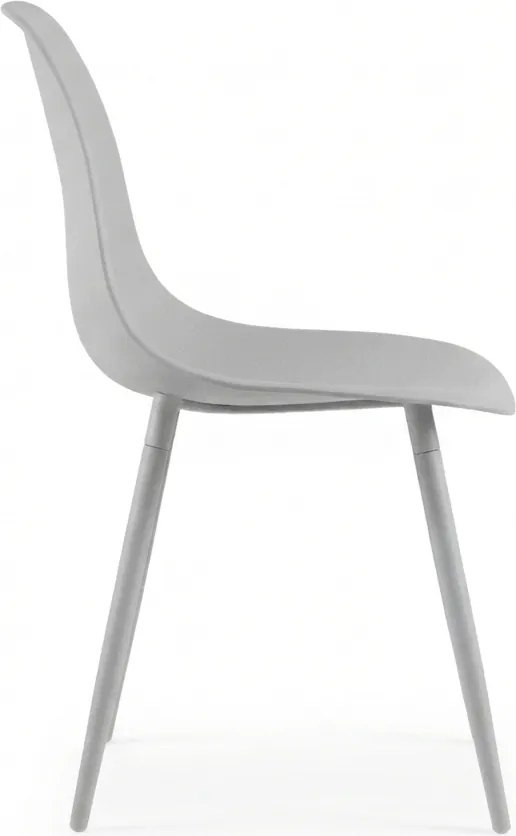 Scaun bucatarie OSAKA plastic, gri deschis