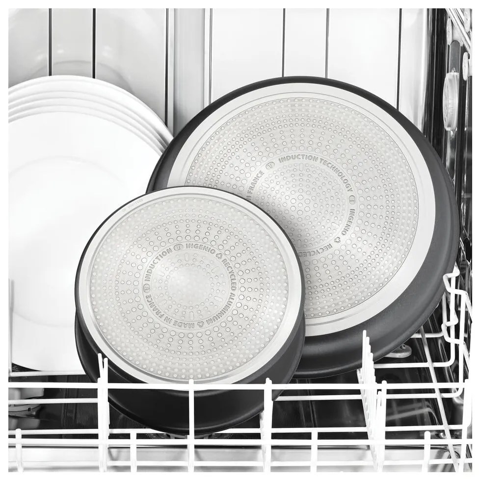 Tigăi cu suprafață antiaderentă/cu mâner reglabil 2 buc. din aluminiu ø 28 cm INGENIO Eco Resis L3979102 – Tefal