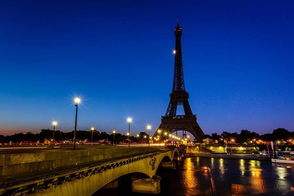 Fototapet autoadeziv Turnul Eiffel noaptea