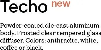 Plafoniera Exterior Techo pl1 round d15, Protectie IP54, Cafeniu