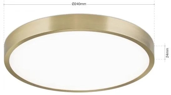 Plafoniera LED Bully 24cm Antique Brass