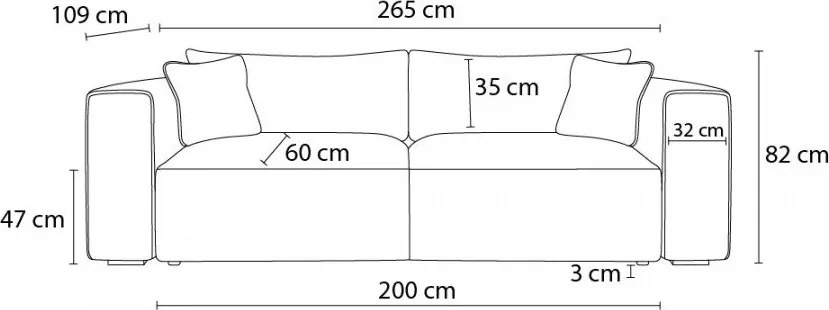 Canapea neagră extensibilă/cu spațiu de depozitare 265 cm Ezechiel – Bobochic Paris