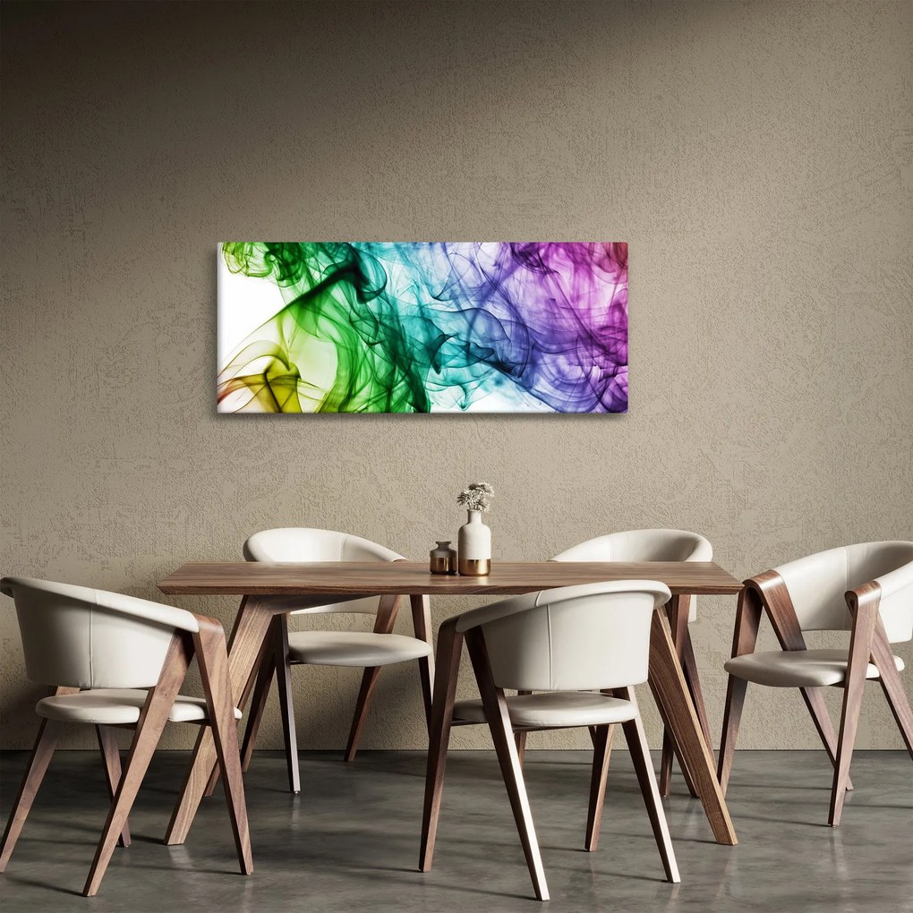 Tablou - fum colorat (120x50 cm)