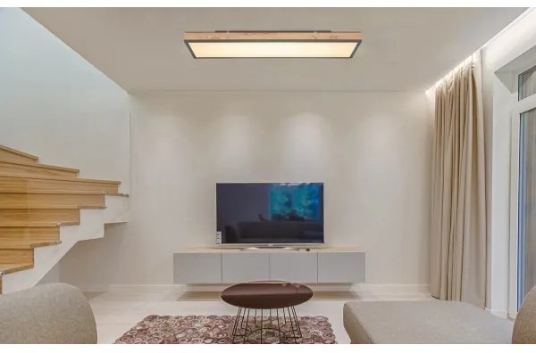 Globo 416080WD5-CCT - Plafonieră LED DORO dimabilă, 36W, 230V, 2700–6500K, cu telecomandă, maro