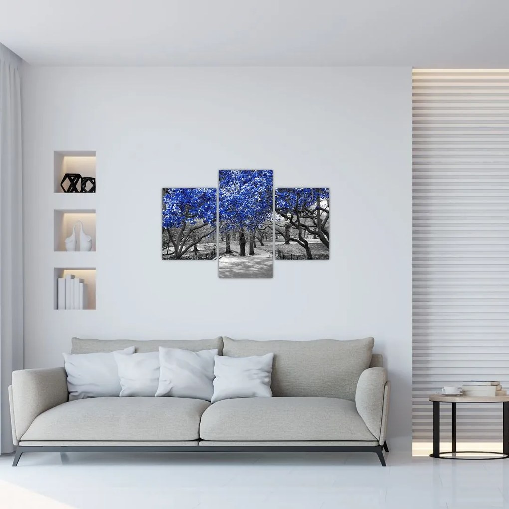 Tablou - Copaci albaștri Central Park, New York (90x60 cm)