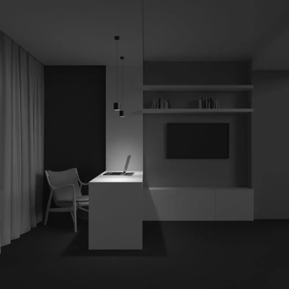 Pendul minimalist design tehnic Polar negru
