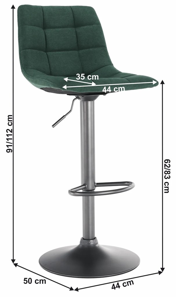 Scaun tip bar Lantara (smaragd). 1021273