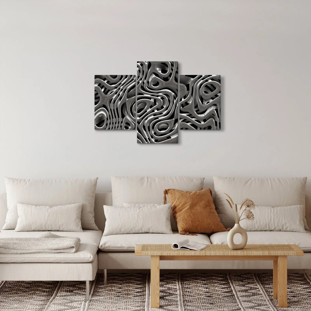 Tablou - Abstractizare metalică (90x60 cm)
